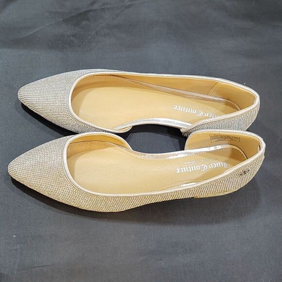 BRAND NEW JUICY COUTURE JEWEL STUDDED D'ORSAY POINTED TOE SLIP-ON FLAT S… - Picture 5 of 15